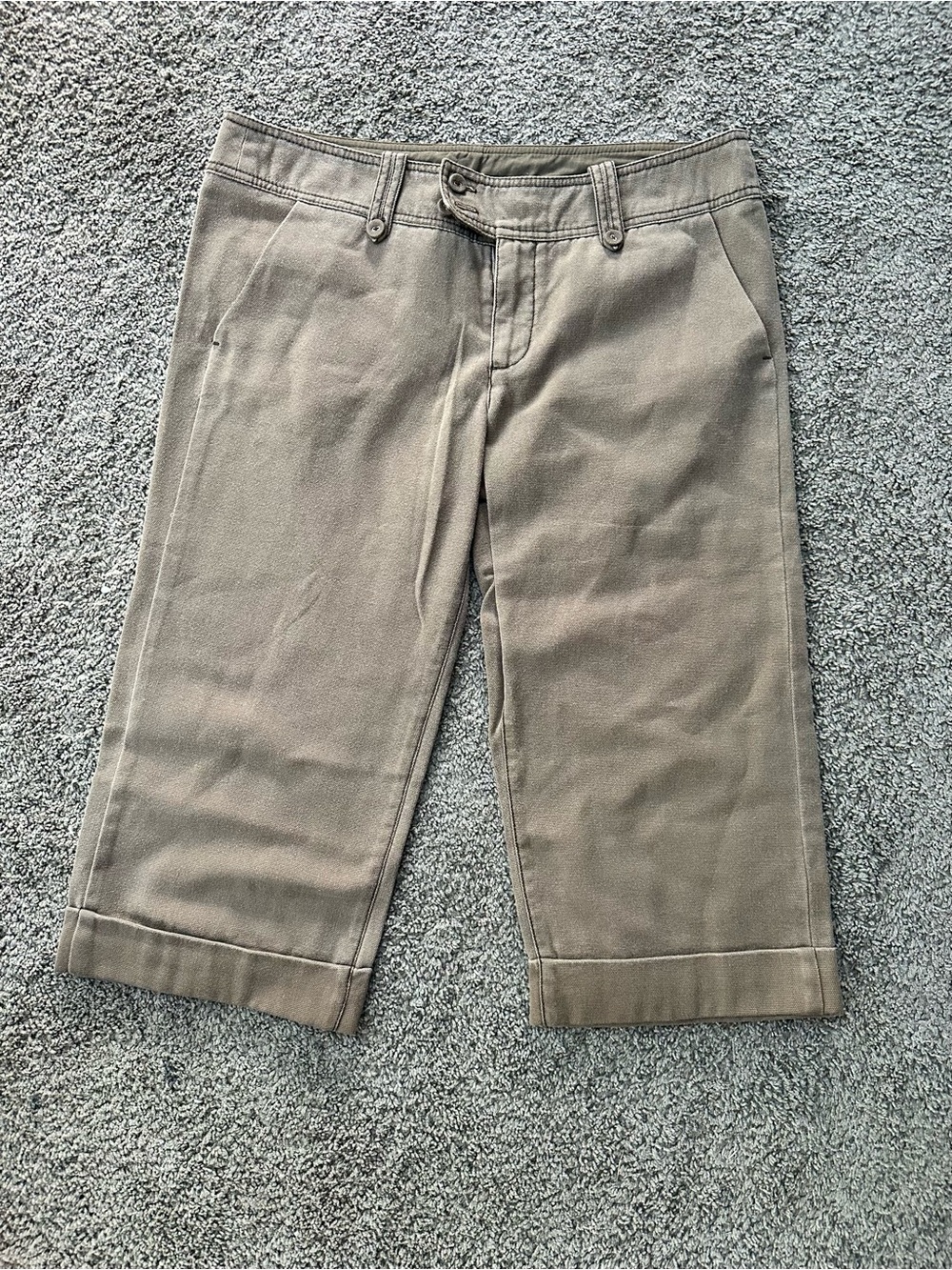 Anthropologie Women's Khaki Cropped pants - 10